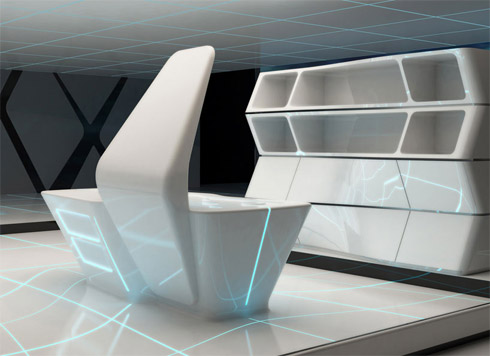 Móveis com design inspirado no filme Tron
