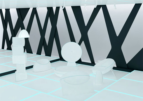Móveis com design inspirado no filme Tron