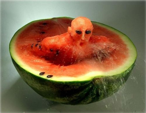 Arte e escultura com alimentos