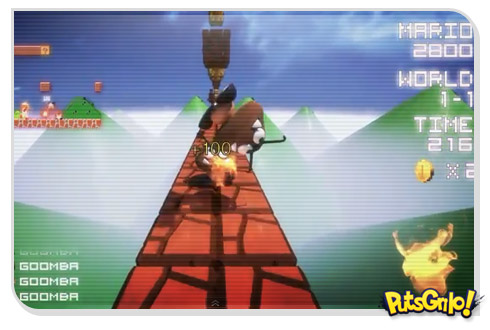 Jogo Super Mario em primeira pessoa