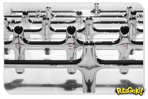 Design: Mesa de totó [pebolim] futurista