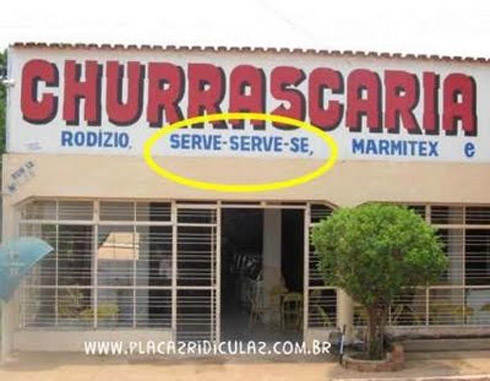 Placas com erros de português bizarros