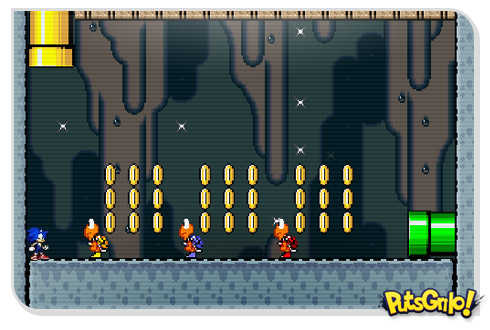 Jogo online: Sonic in Mario World 2