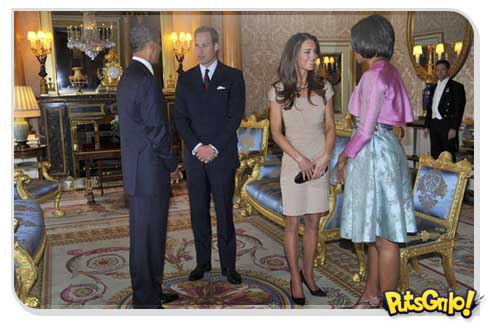 Princípe William e Kate recebem Obama e Michelle em Londres