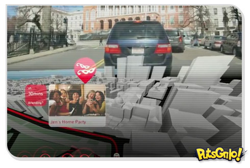 Carros do futuro com GPS gigante