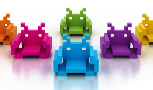 Cadeiras estilo Space Invaders