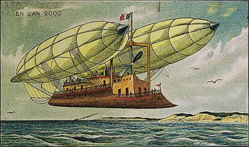 Ilustrações do futuro no ano 2000 imaginado em 1910
