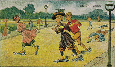 Ilustrações do futuro no ano 2000 imaginado em 1910