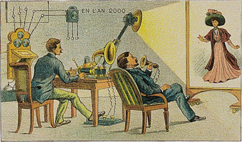 Ilustrações do futuro no ano 2000 imaginado em 1910