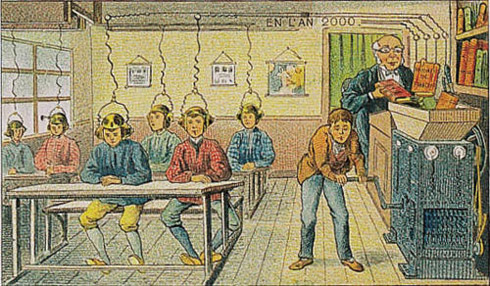 Ilustrações do futuro no ano 2000 imaginado em 1910