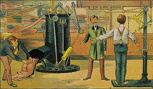 Ilustrações do futuro no ano 2000 imaginado em 1910