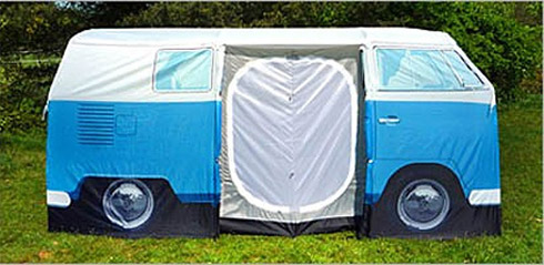 Barraca de camping em forma de Kombi