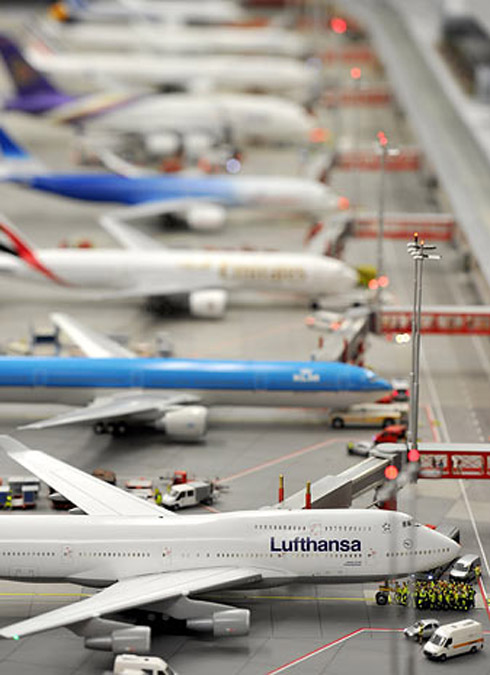 Aeroporto em miniatura na Alemanha