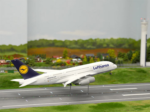 Aeroporto em miniatura na Alemanha