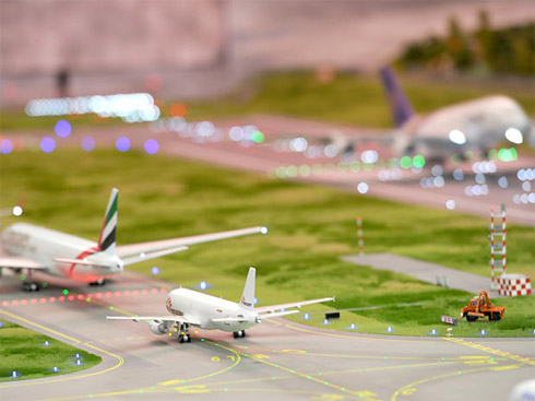 Aeroporto em miniatura na Alemanha