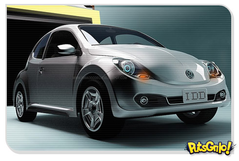 Fusca em releitura de design