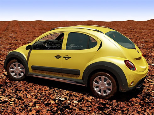 Fusca em releitura de design