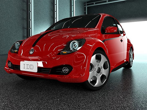 Fusca em releitura de design