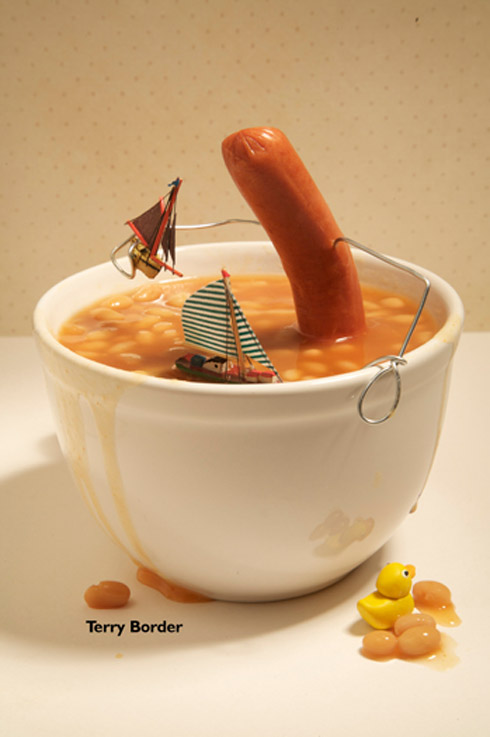 Arte com alimentos e objetos comuns