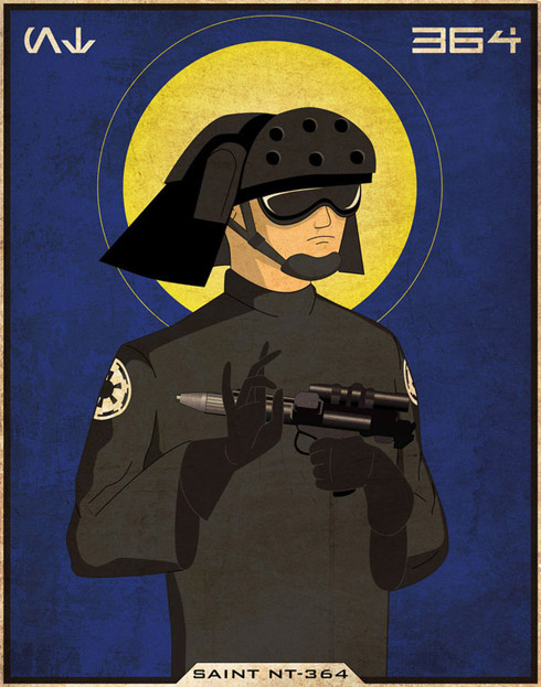 Personagens de Guerra nas Estrelas em imagens sagradas