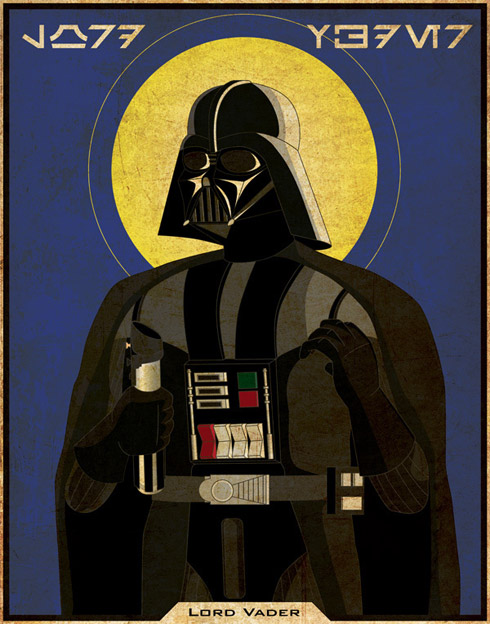 Personagens de Guerra nas Estrelas em imagens sagradas
