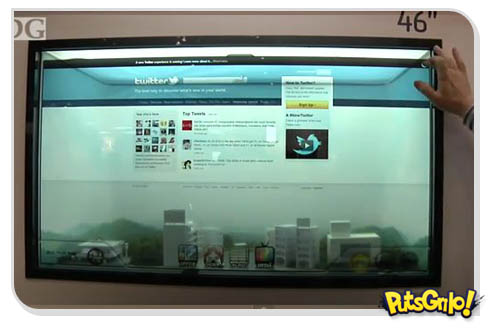 Tela Touch-Screen Transparente da Samsung