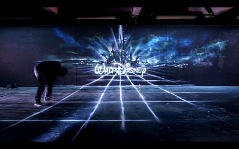 Tron legacy aerosol mural