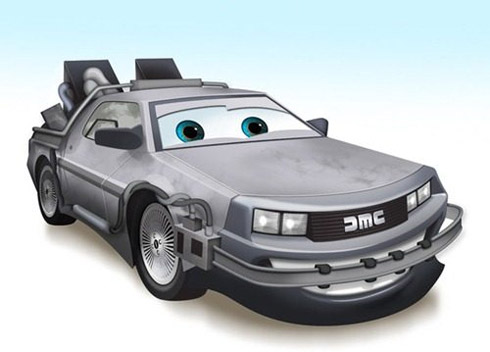 Carros famosos do cinema em versões Pixar