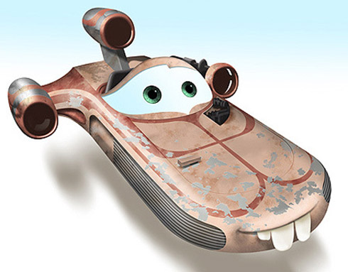 Carros famosos do cinema em versões Pixar