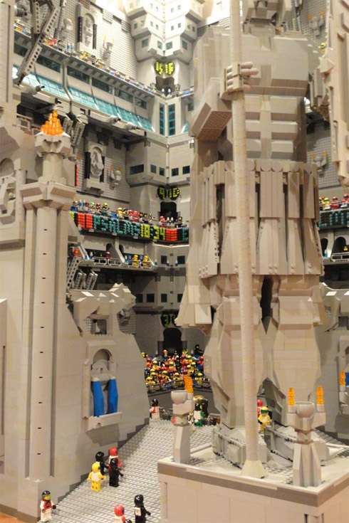 Cenário de O Senhor dos Anéis feito de LEGO