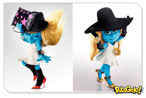 Smurfette estrela fotos de revista de moda