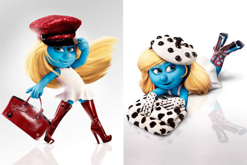 Smurfette estrela fotos de revista de moda