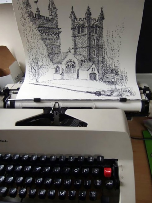 Desenhos feitos com máquina de escrever
