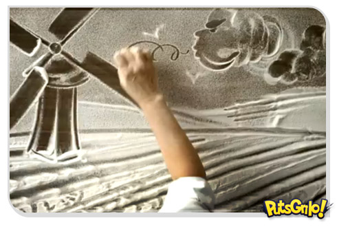 Arte incrível com farinha de trigo