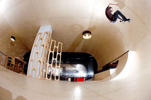 casa em forma de pista de skate