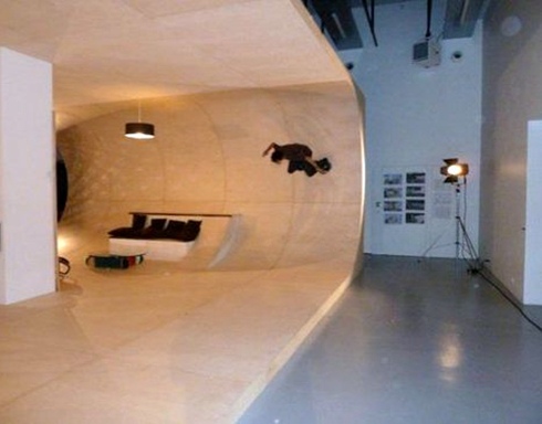 casa em forma de pista de skate