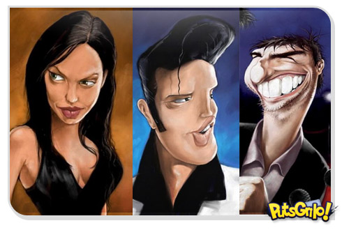 Celebridades em curiosas caricaturas