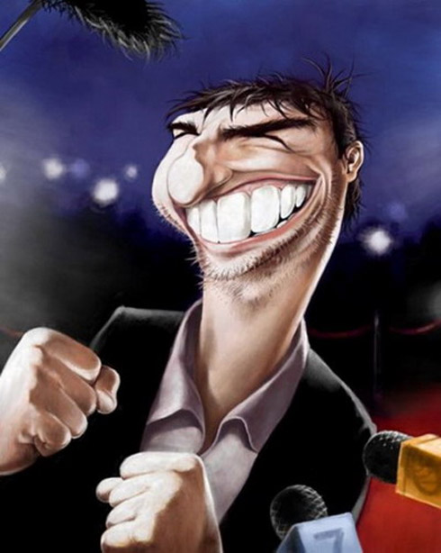 Celebridades em curiosas caricaturas