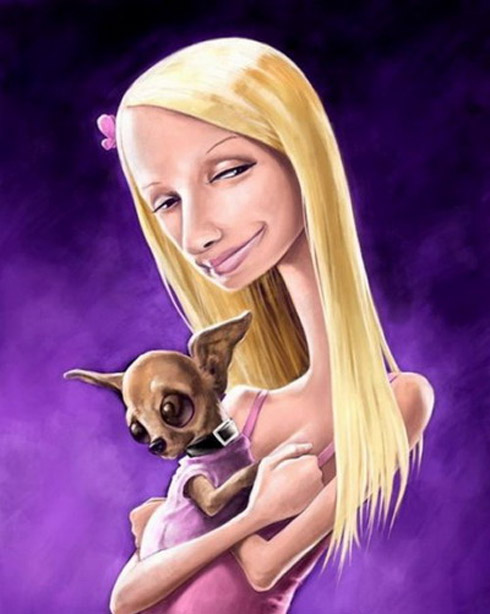 Celebridades em curiosas caricaturas