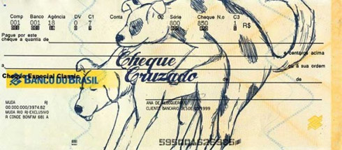 Arte e Desenhos em Cheques