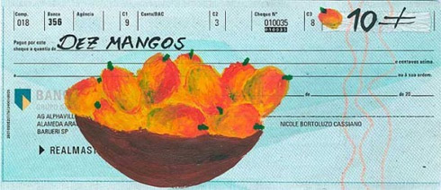 Arte e Desenhos em Cheques
