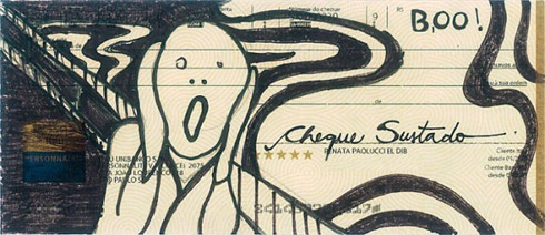 Arte e Desenhos em Cheques