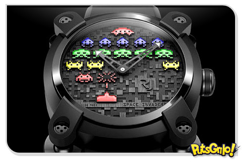 Relógio em versão Space Invaders