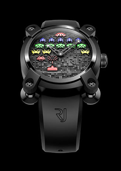 Relógio em versão Space Invaders