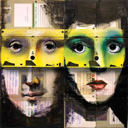 pinturas sobre disquetes