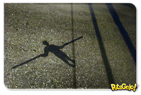 Arte urbana com sombras