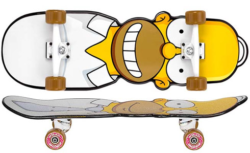 Os Simpsons pintandos em skates