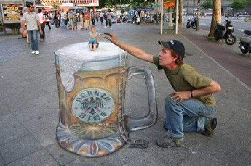 Incríveis pinturas em 3D de Julian Beever Incríveis pinturas em 3D de Julian Beever