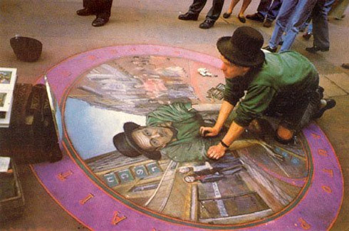 Incríveis pinturas em 3D de Julian Beever Incríveis pinturas em 3D de Julian Beever