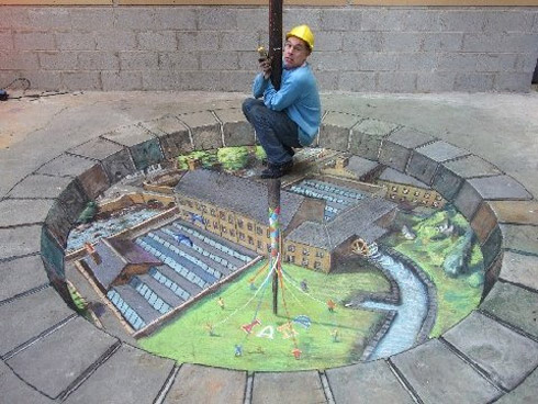 Incríveis pinturas em 3D de Julian Beever Incríveis pinturas em 3D de Julian Beever